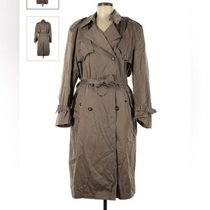 London Fog Men's Brown Trench Coat With Removable Lining